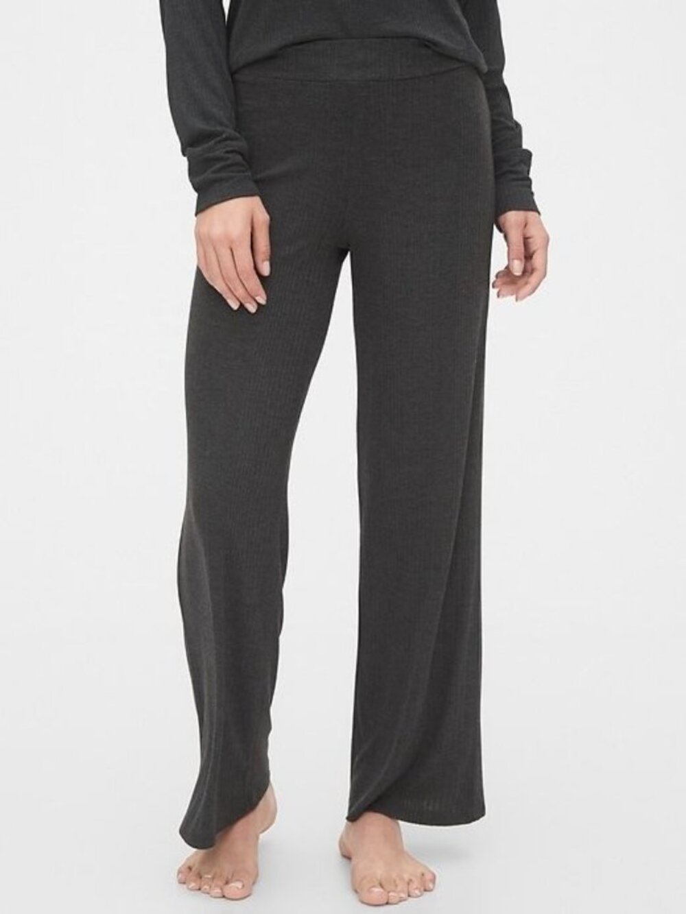 GAP NWT Love by GAP Truesleep PJ Pants in Modal Ribbed Charcoal Gray size Small